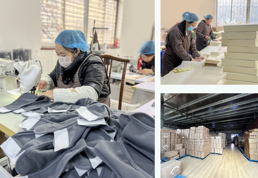 OEM and ODM baby textile manufacturing process with sewing, quality control and packaging