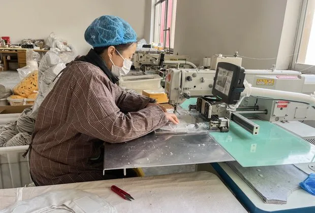 Pattern machine used for specialist baby textile construction