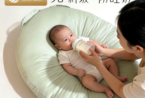 Nursing pillow for parent-assisted baby feeding