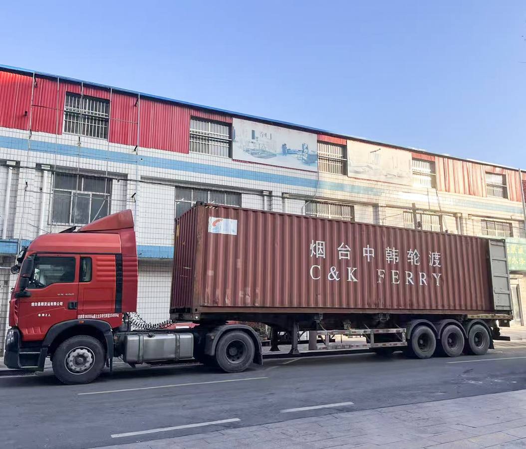 Truck loading export cartons for baby textile shipment