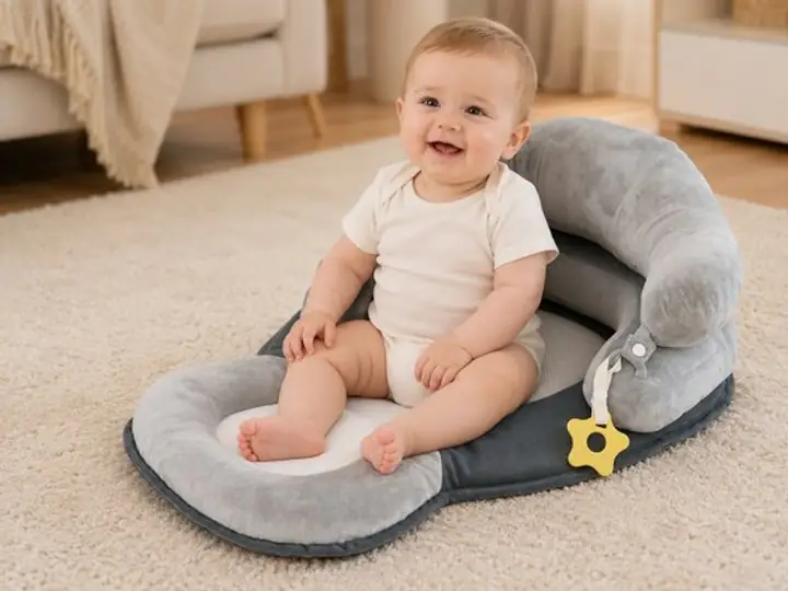 OEM baby feeding support shown in a warm nursery setting