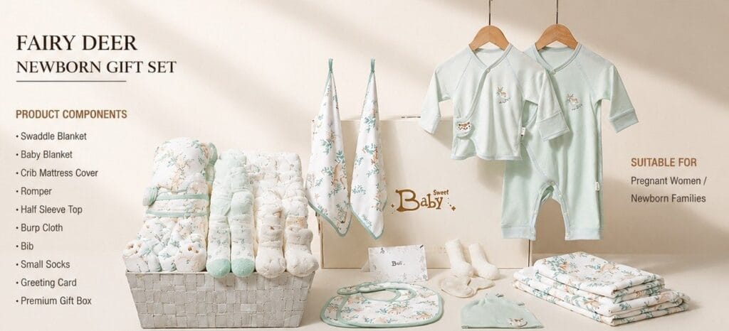 LMJ-GS-001 Newborn Welcome Gift Set components