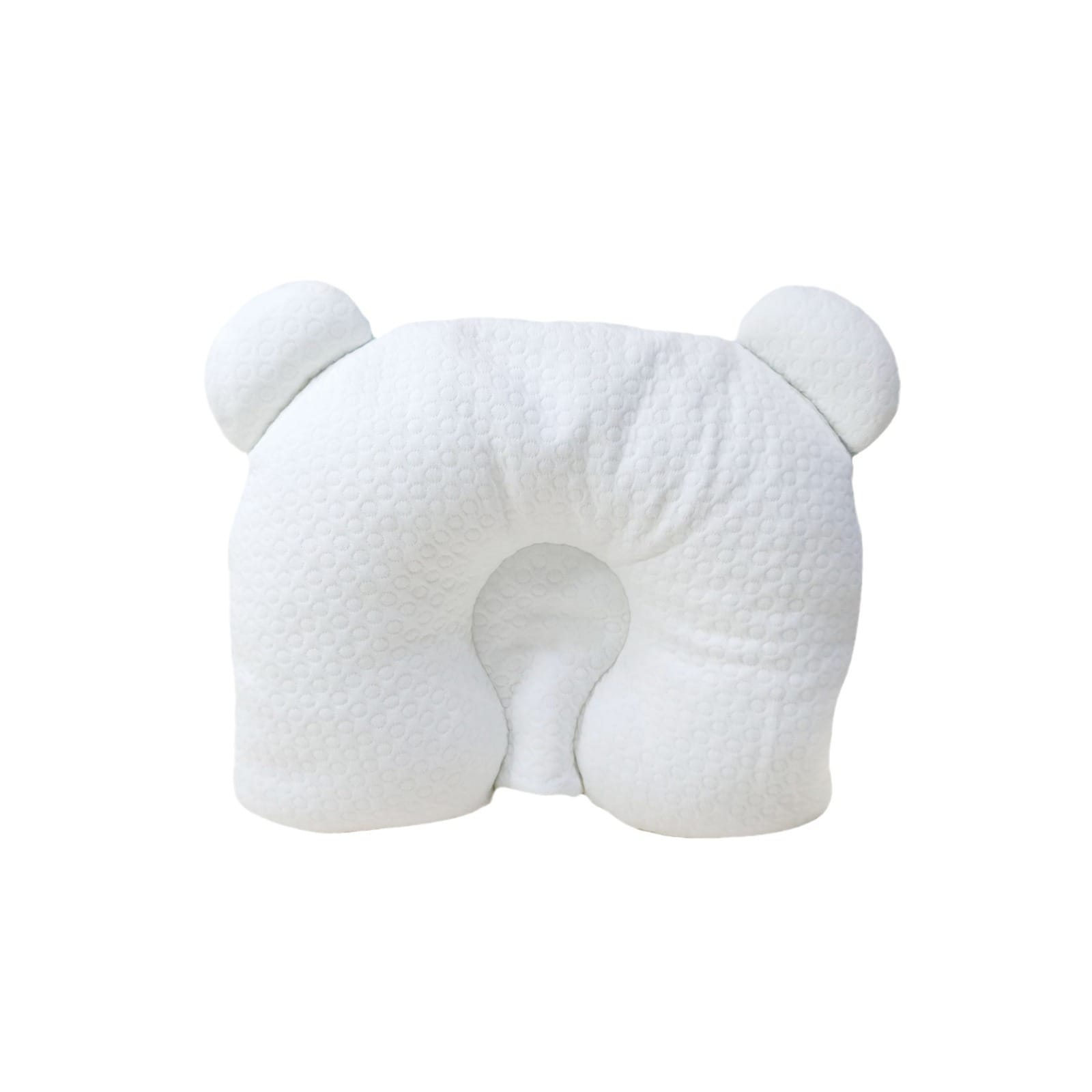 White baby head-shaping pillow on clean background
