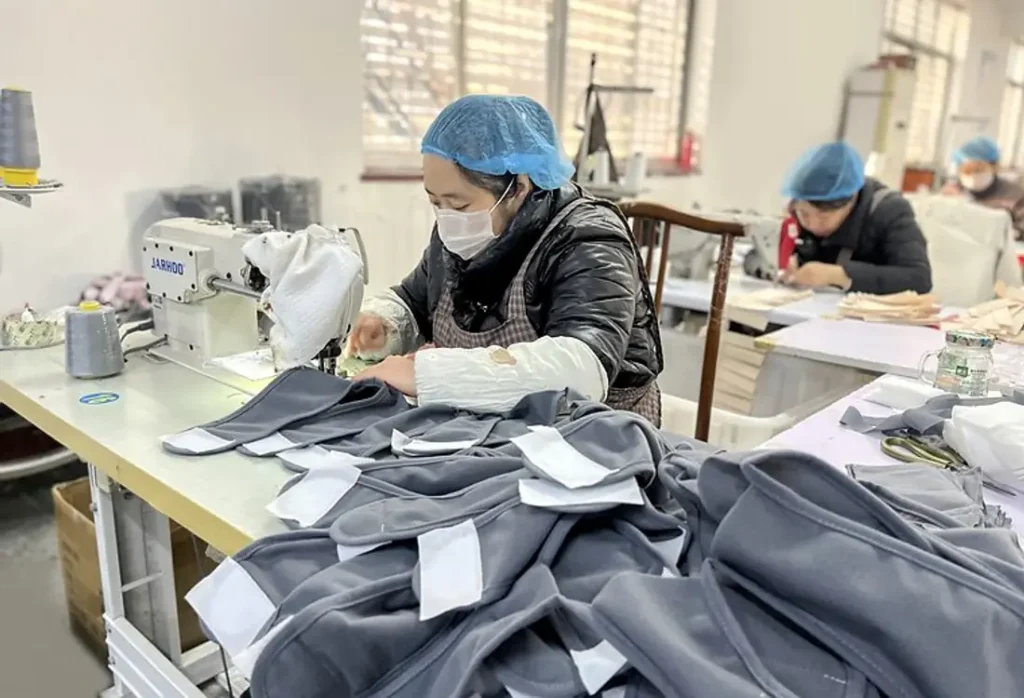 Lemaji Qingdao baby textile factory workshop for OEM production